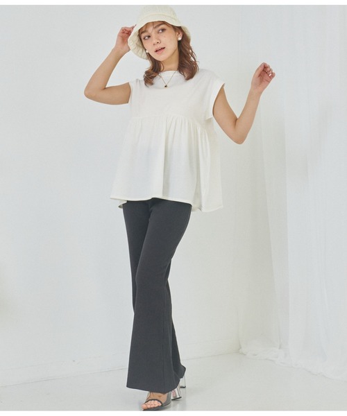 CHILLE（チル）の「ハンドカットリブフレアパンツ（その他パンツ・レディース・イエロー/ブラック/パープル/グリーン・FREE）」の21枚目の写真