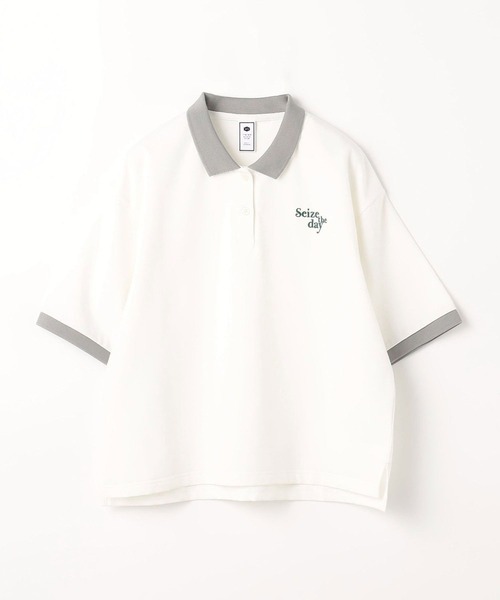 179/WG（イチナナキュウダブルジー）の「バイカラーポロシャツ（ポロシャツ・レディース・グリーン/オフホワイト/ブルー・FREE）」の4枚目の写真