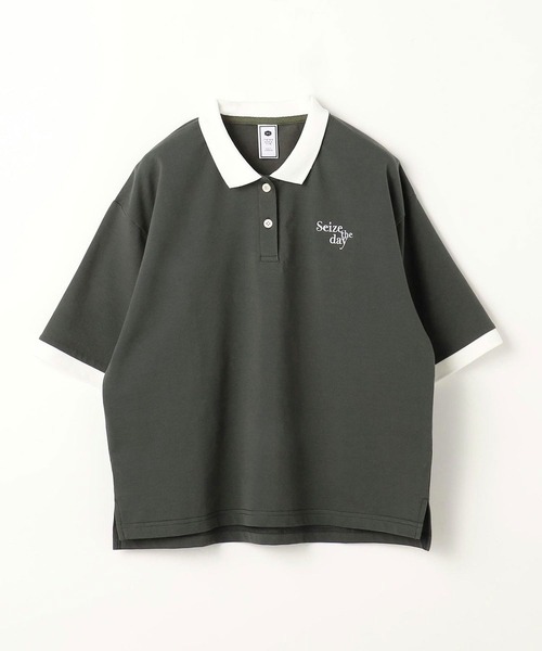 179/WG（イチナナキュウダブルジー）の「バイカラーポロシャツ（ポロシャツ・レディース・グリーン/オフホワイト/ブルー・FREE）」の5枚目の写真