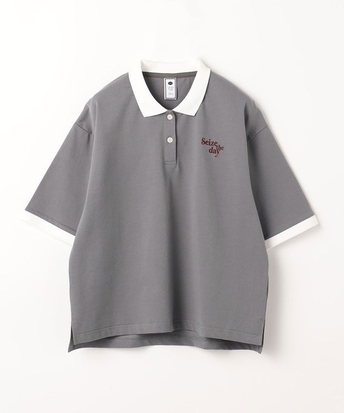 179/WG（イチナナキュウダブルジー）の「バイカラーポロシャツ（ポロシャツ・レディース・グリーン/オフホワイト/ブルー・FREE）」の6枚目の写真