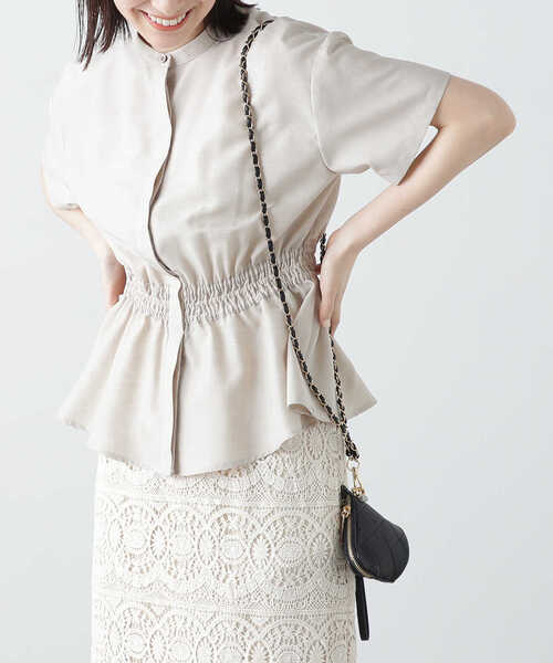 N.（N. Natural Beauty Basic）（エヌエヌナチュラルビューティーベーシック）の「◆ストラップ付キルティングポーチショルダーバッグ（ショルダーバッグ・レディース・ブラック/オレンジ・ﾌﾘ-）」の14枚目の写真