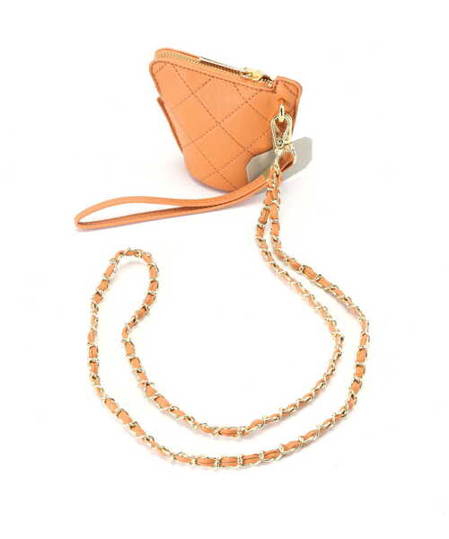 N.（N. Natural Beauty Basic）（エヌエヌナチュラルビューティーベーシック）の「◆ストラップ付キルティングポーチショルダーバッグ（ショルダーバッグ・レディース・ブラック/オレンジ・ﾌﾘ-）」の19枚目の写真