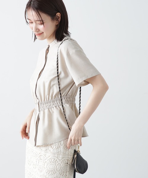 N.（N. Natural Beauty Basic）（エヌエヌナチュラルビューティーベーシック）の「◆ストラップ付キルティングポーチショルダーバッグ（ショルダーバッグ・レディース・ブラック/オレンジ・ﾌﾘ-）」の6枚目の写真