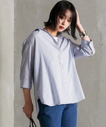 カルゼ風やわらかストライプシャツ ［Soiunique］