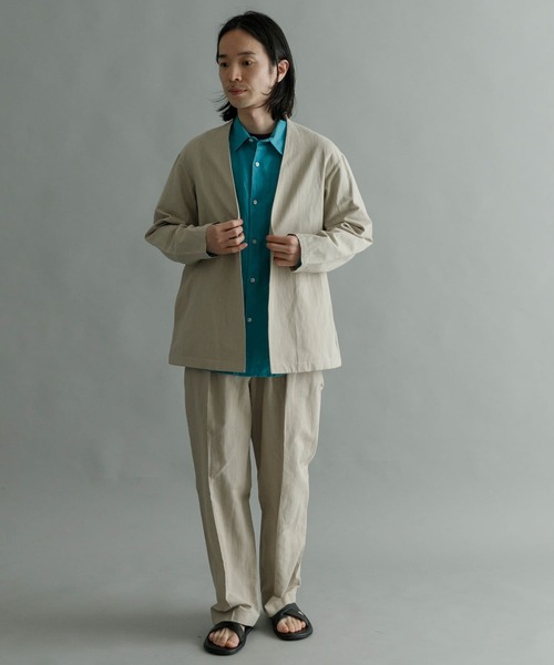 URBAN RESEARCH(アーバンリサーチ)の「『セットアップ対応』LINENノーカラージャケット(その他アウター)」 - WEAR