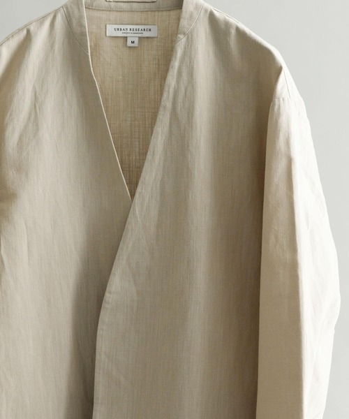URBAN RESEARCH(アーバンリサーチ)の「『セットアップ対応』LINENノーカラージャケット(その他アウター)」 - WEAR