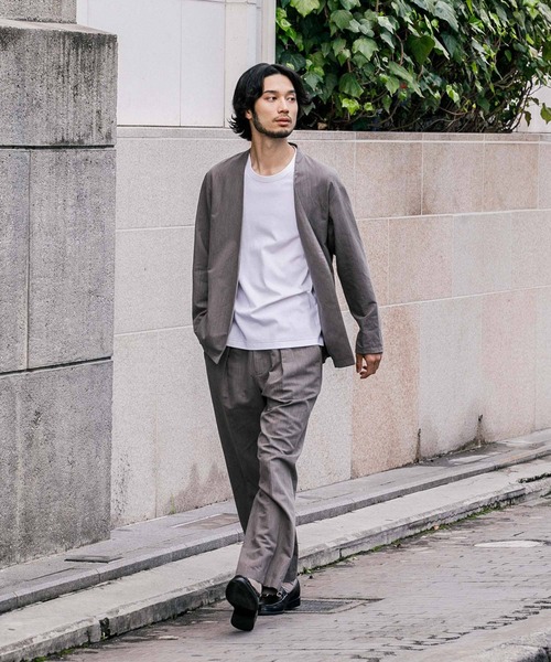 URBAN RESEARCH(アーバンリサーチ)の「『セットアップ対応』LINENノーカラージャケット(その他アウター)」 - WEAR