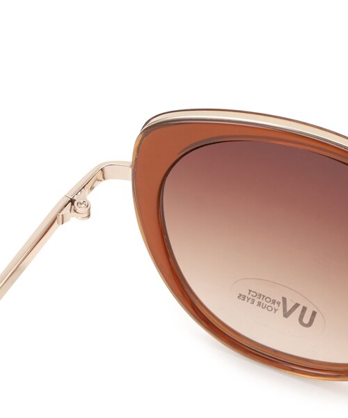 SHOO・LA・RUE（シューラルー）の「◆インサートフレームサングラス（サングラス・レディース・ダークブラウン/ベージュ/サンドベージュ・00）」の8枚目の写真