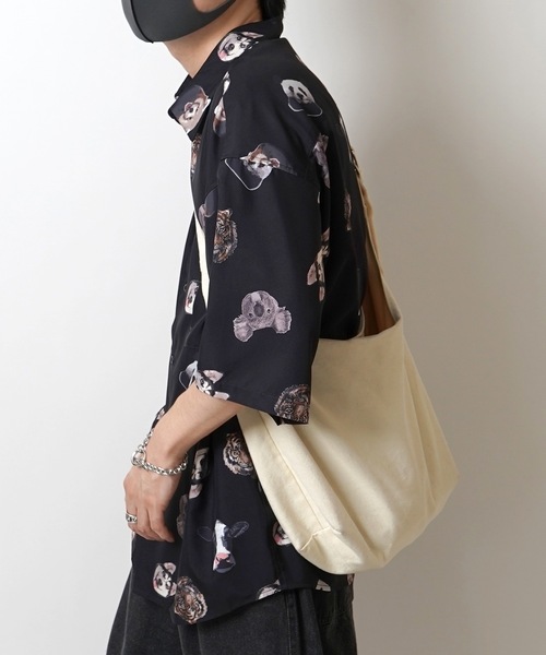 ILL'S（イルズ）の「25SS オーバーサイズ 総柄プリントビッグシルエットシャツ【ILL'S 】（シャツ/ブラウス・メンズ・ホワイト/ブラック/ブラック系その他/ホワイト系その他・M/L）」の15枚目の写真