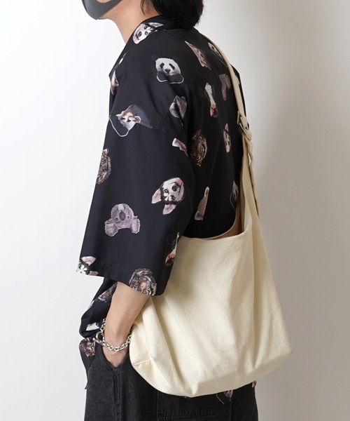 ILL'S（イルズ）の「25SS オーバーサイズ 総柄プリントビッグシルエットシャツ【ILL'S 】（シャツ/ブラウス・メンズ・ホワイト/ブラック/ブラック系その他/ホワイト系その他・M/L）」の16枚目の写真