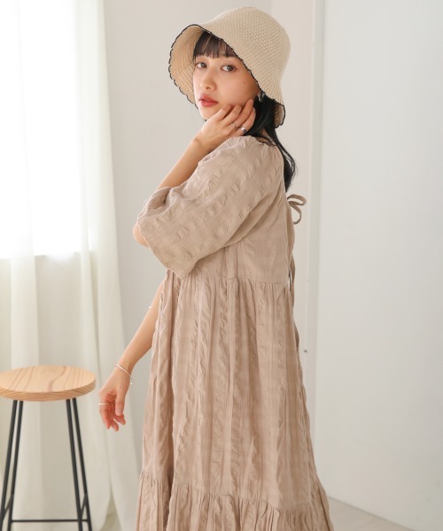 Bab（バブ）の「配色バケットハット（ハット・レディース・ブラック/アイボリー・ONESIZE）」の3枚目の写真