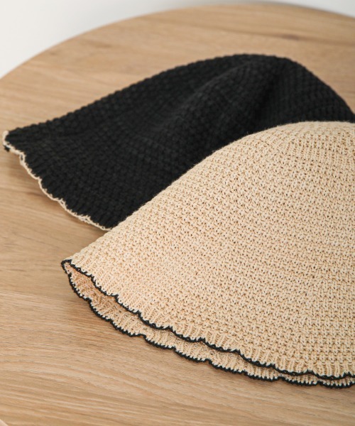 Bab（バブ）の「配色バケットハット（ハット・レディース・ブラック/アイボリー・ONESIZE）」の10枚目の写真