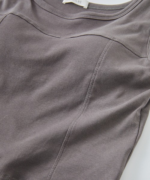 Chaco closet（チャコ クローゼット）の「切替デザインカップインタンクトップ（タンクトップ・レディース・ブラック/ブラウン/ホワイト/グリーン・FREE）」の11枚目の写真