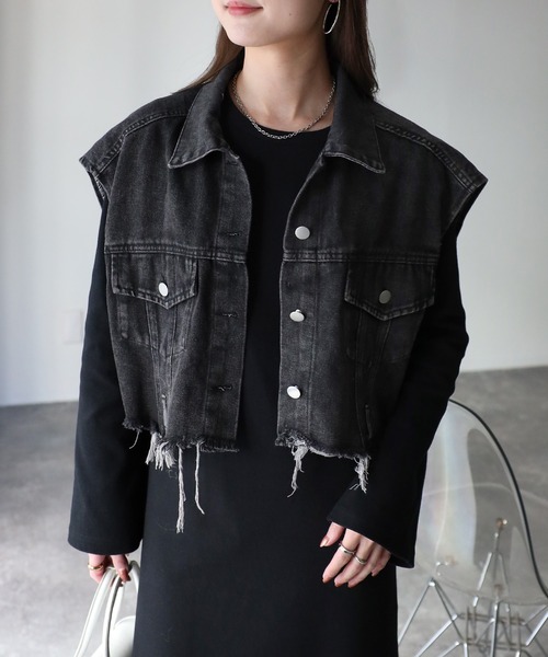 Riberry（リベリー）の「デニムショートベスト（ベスト）」 - WEAR