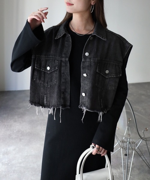 Riberry（リベリー）の「デニムショートベスト（ベスト）」 - WEAR