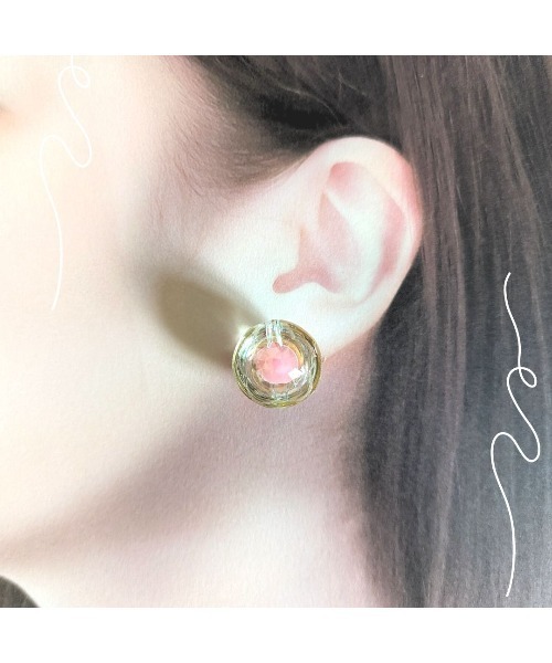 tone(トーン)の「【hazeleyes】大粒あめちゃんイヤリング(Bonbonami ボンボンアミ)(MA)(イヤリング・レディース・ブルー/ローズ/パープル/ピンク・FREE)」の14枚目の写真