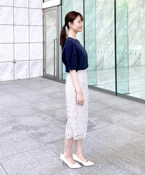 index（インデックス）の「◆タックスリーブトップス【UV/吸水速乾/洗濯機洗い可】（Tシャツ/カットソー・レディース・ホワイト系/オレンジ/ネイビー/ライトグレー/ライトブルー・36/38/40/42）」の14枚目の写真