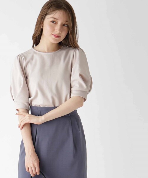 index（インデックス）の「◆タックスリーブトップス【UV/吸水速乾/洗濯機洗い可】（Tシャツ/カットソー・レディース・ホワイト系/オレンジ/ネイビー/ライトグレー/ライトブルー・36/38/40/42）」の16枚目の写真