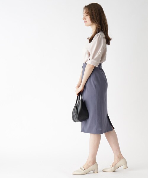 index（インデックス）の「◆タックスリーブトップス【UV/吸水速乾/洗濯機洗い可】（Tシャツ/カットソー・レディース・ホワイト系/オレンジ/ネイビー/ライトグレー/ライトブルー・36/38/40/42）」の21枚目の写真