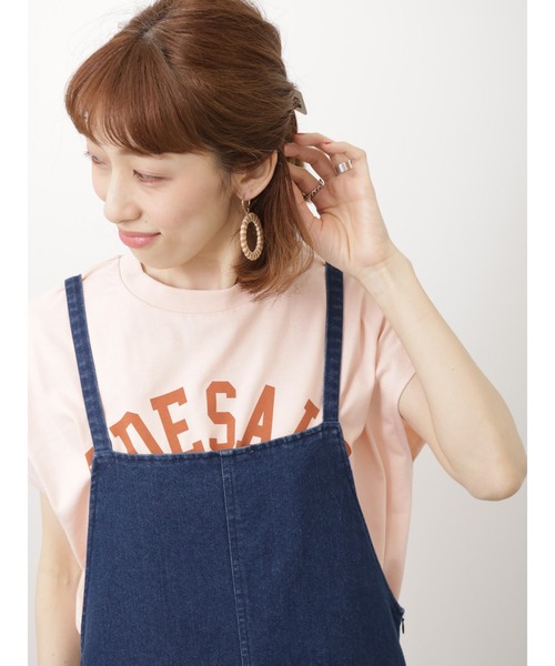 Lugnoncure（ルノンキュール）の「デニムサロペットスカート（ワンピース・レディース・ブルー/オフホワイト/ネイビー・ﾌﾘ-）」の13枚目の写真