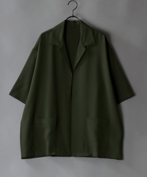 Linen Like Drape Open Collar Shirt/リネンライク ドレープ オープンカラー シャツ