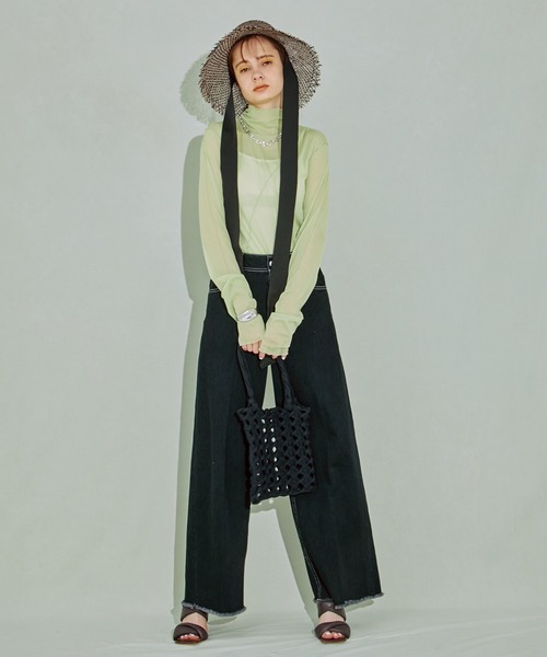 PUBLIC TOKYO（パブリックトウキョウ）の「ブレードフリンジハット（ハット・レディース・ブラックミックス・FREE）」の7枚目の写真