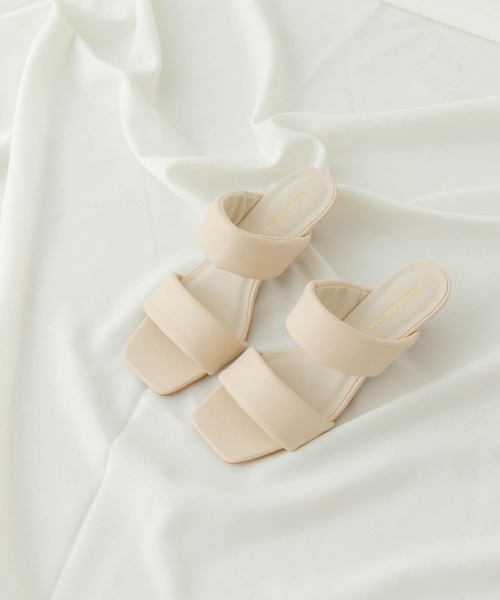 RODE SKO（ロデスコ）の「5センチスクエアクッションサンダル（サンダル・レディース・ブラック/グリーン/アイボリー・37/38）」の2枚目の写真