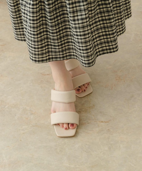 RODE SKO（ロデスコ）の「5センチスクエアクッションサンダル（サンダル・レディース・ブラック/グリーン/アイボリー・37/38）」の8枚目の写真