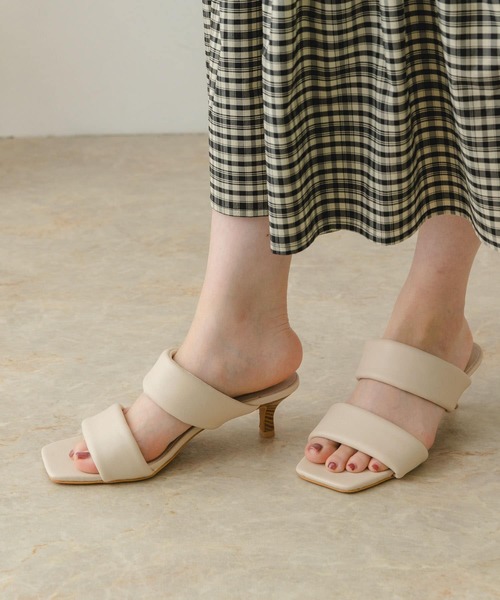 RODE SKO（ロデスコ）の「5センチスクエアクッションサンダル（サンダル・レディース・ブラック/グリーン/アイボリー・37/38）」の4枚目の写真