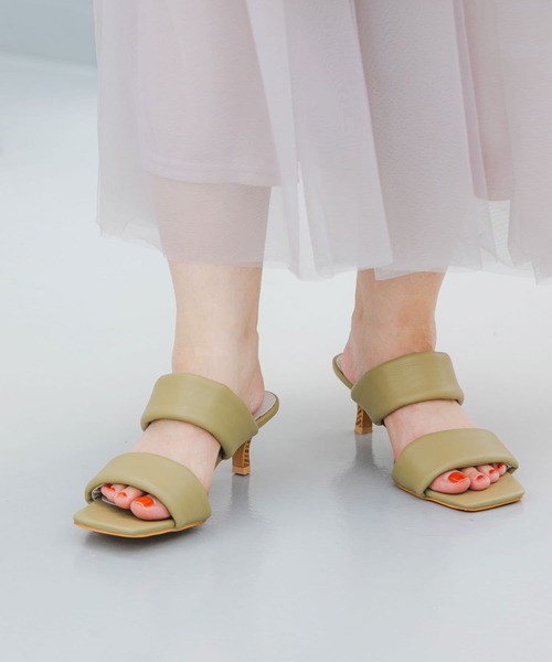 RODE SKO（ロデスコ）の「5センチスクエアクッションサンダル（サンダル・レディース・ブラック/グリーン/アイボリー・37/38）」の12枚目の写真