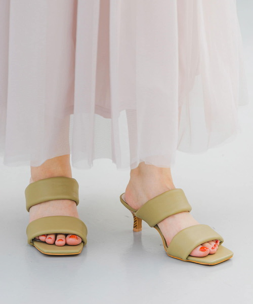 RODE SKO（ロデスコ）の「5センチスクエアクッションサンダル（サンダル・レディース・ブラック/グリーン/アイボリー・37/38）」の16枚目の写真