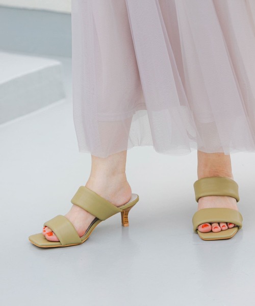 RODE SKO（ロデスコ）の「5センチスクエアクッションサンダル（サンダル・レディース・ブラック/グリーン/アイボリー・37/38）」の9枚目の写真
