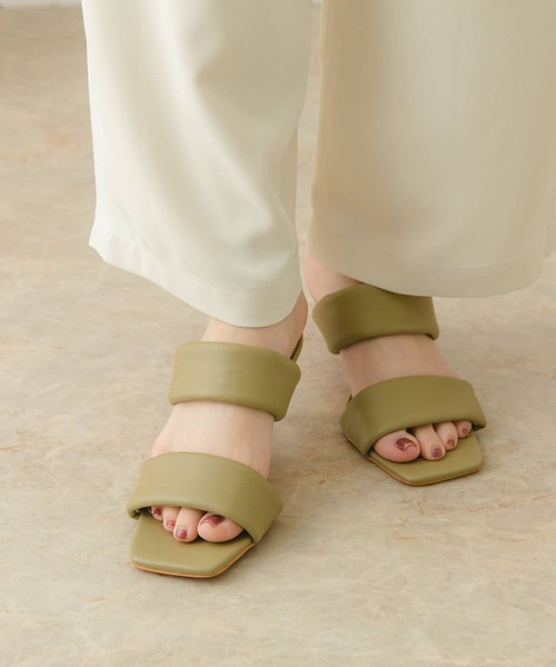 RODE SKO（ロデスコ）の「5センチスクエアクッションサンダル（サンダル・レディース・ブラック/グリーン/アイボリー・37/38）」の10枚目の写真