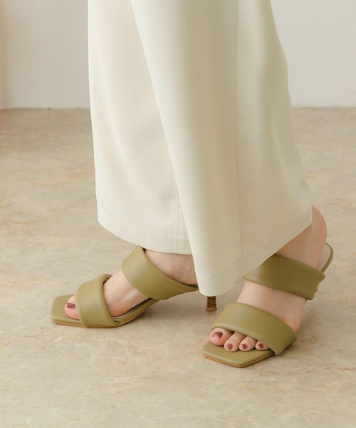 RODE SKO（ロデスコ）の「5センチスクエアクッションサンダル（サンダル・レディース・ブラック/グリーン/アイボリー・37/38）」の22枚目の写真