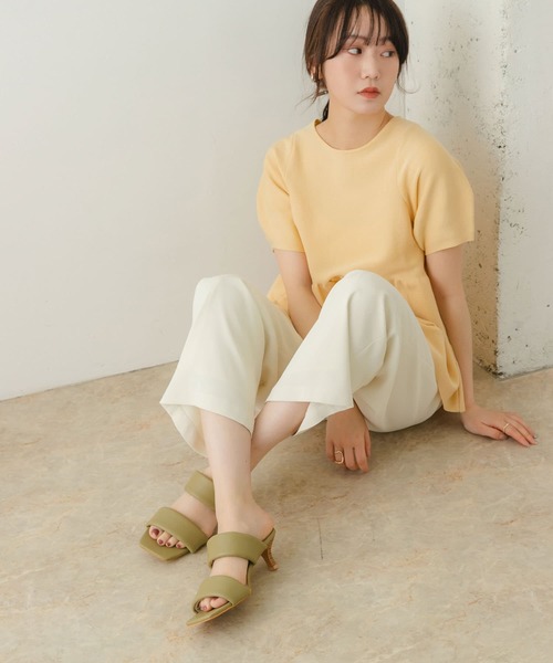 RODE SKO（ロデスコ）の「5センチスクエアクッションサンダル（サンダル・レディース・ブラック/グリーン/アイボリー・37/38）」の14枚目の写真