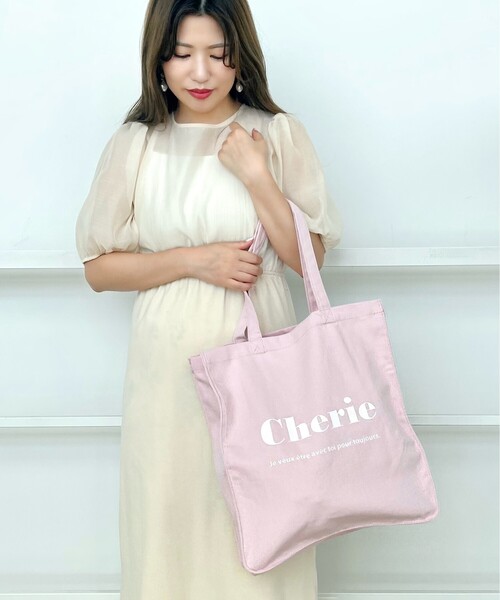 Ober Tashe（オーバータッシェ）の「＼色×柄全10種／ロゴトートバッグ（トートバッグ・レディース・ブラック系/ブラック系1/ブラック系2/ピンク系5/ベージュ系/ベージュ系1/ベージュ系2/アイボリー系/アイボリー系1/アイボリー系2・FREE）」の10枚目の写真