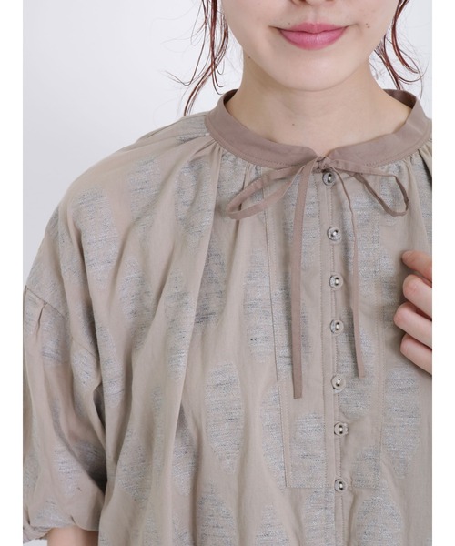 TSUHARU by Samansa Mos2（ツハルバイサマンサモスモス）の「【HaTaKaKe×TSUHARU】ジャカードワンピース（ワンピース・レディース・ベージュ/ピンク/ダークブラウン・F）」の14枚目の写真