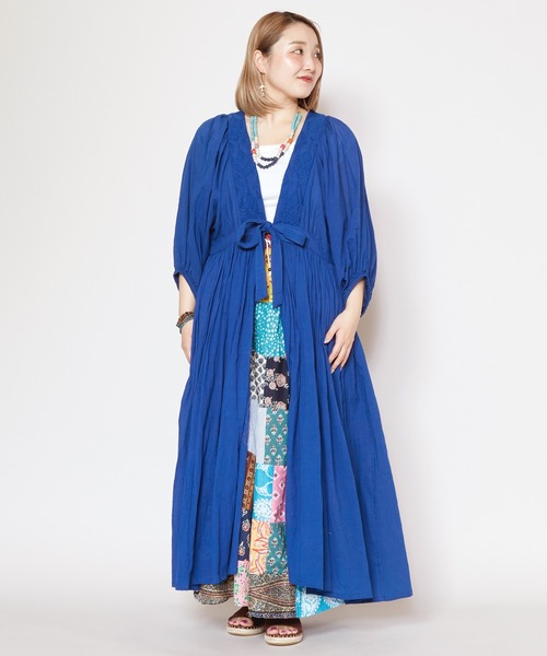 【チャイハネ】シアーリゾロングカーディガン（カーディガン/ボレロ）｜チャイハネ（チャイハネ）