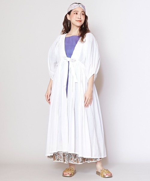 【チャイハネ】シアーリゾロングカーディガン（カーディガン/ボレロ）｜チャイハネ（チャイハネ）