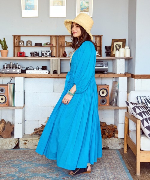 チャイハネ（チャイハネ）の「【チャイハネ】シアーリゾロングカーディガン（カーディガン/ボレロ・レディース・オレンジ/ホワイト/ブルー/ベージュ/ネイビー・FREE）」の17枚目の写真