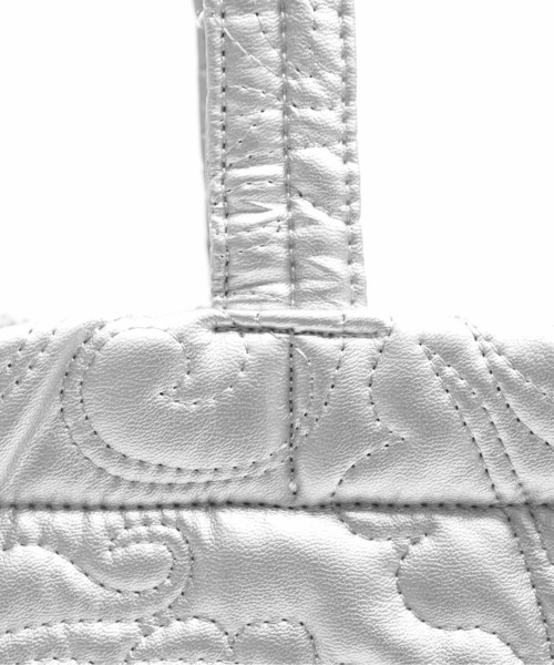 CONTROL FREAK（コントロールフリーク）の「CONTROL FREAK(コントロールフリーク)PUペイズリーキルトトート（トートバッグ・レディース・アイボリー/ブルー/ブラック/ピンク/シルバー・FREE）」の17枚目の写真