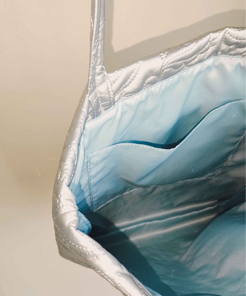 CONTROL FREAK（コントロールフリーク）の「CONTROL FREAK(コントロールフリーク)PUペイズリーキルトトート（トートバッグ・レディース・アイボリー/ブルー/ブラック/ピンク/シルバー・FREE）」の6枚目の写真