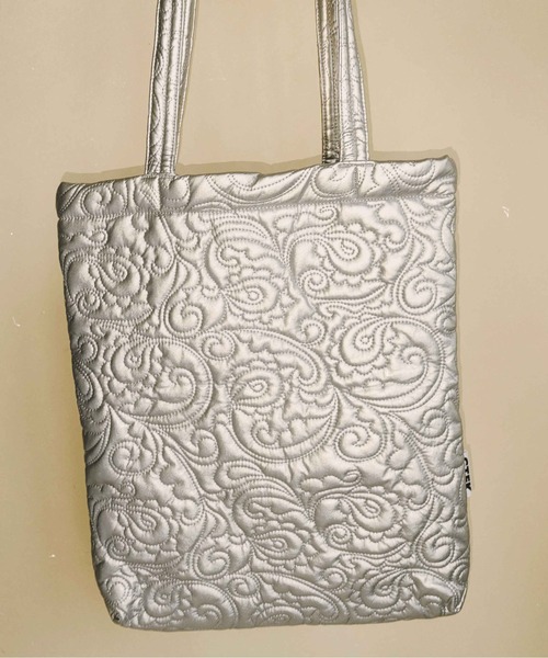 CONTROL FREAK（コントロールフリーク）の「CONTROL FREAK(コントロールフリーク)PUペイズリーキルトトート（トートバッグ・レディース・アイボリー/ブルー/ブラック/ピンク/シルバー・FREE）」の11枚目の写真