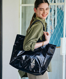 LeSportsac（レスポートサック）の「SHINE LG 2WAY TOTE ブラックシャイン/ラベンダー（トートバッグ・キッズ）」