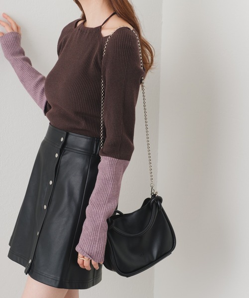 Kastane（カスタネ）の「【新色追加】ワンハンドルミニチェーンBAG（ショルダーバッグ・レディース・ベージュ/ミント/シルバー/ブラック・FREE）」の19枚目の写真