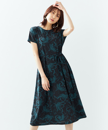 【UVカット・接触冷感・ナノファイン制菌加工】フラワープリントワンピース