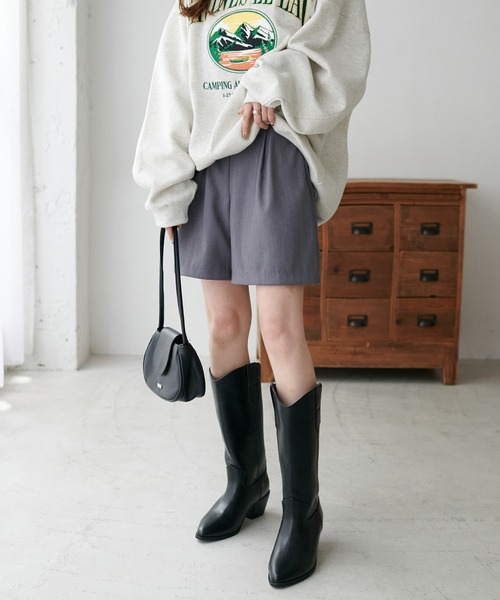 DISCOAT（ディスコート）の「タックショートパンツ（その他パンツ・レディース・ブラック/グレー・FREE）」の8枚目の写真