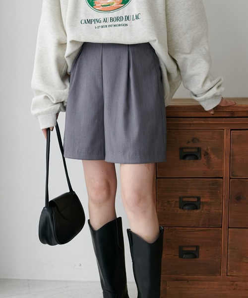 DISCOAT（ディスコート）の「タックショートパンツ（その他パンツ・レディース・ブラック/グレー・FREE）」の9枚目の写真