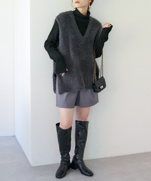 DISCOAT（ディスコート）の「タックショートパンツ（その他パンツ・レディース・ブラック/グレー・FREE）」の3枚目の写真