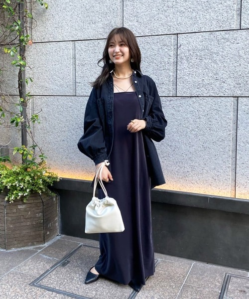 DISCOAT(ディスコート)の「【新色追加!】袖ボリュームビッグデニムシャツ《WEB限定カラーあり》(シャツ/ブラウス・レディース・ブラック/サックスブルー/ブルー/スカイブルー/ネイビー・FREE)」の6枚目の写真